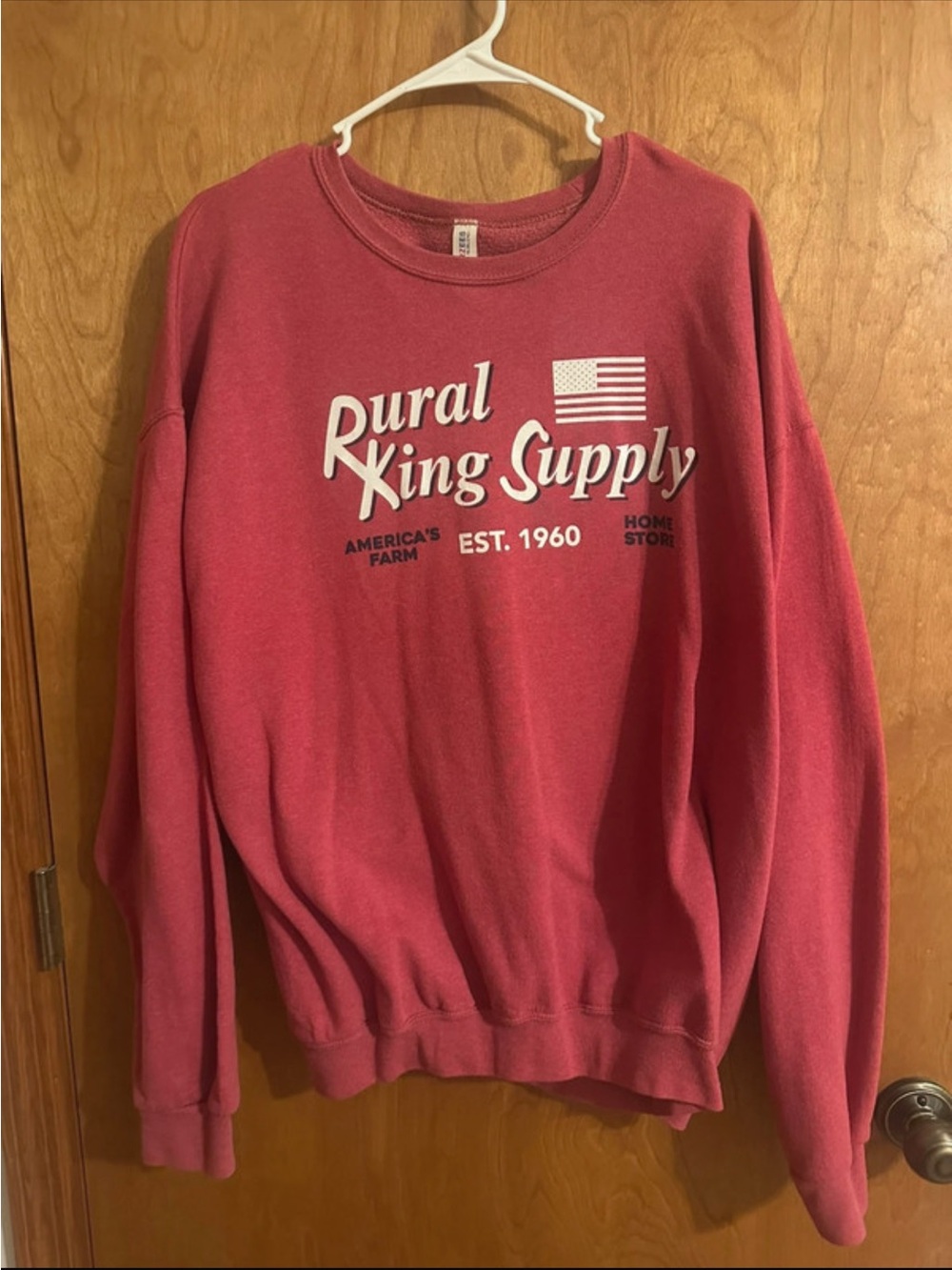 Men's Red Crewneck Sweatshirt